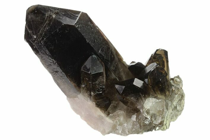 Dark Smoky Quartz Crystal Cluster - Brazil #134962